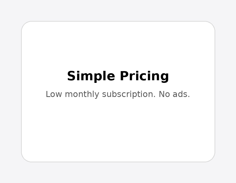 Pricing feature
